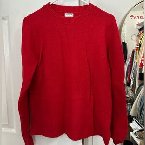 J. Crew Vibrant Red Crew Neck Sweater